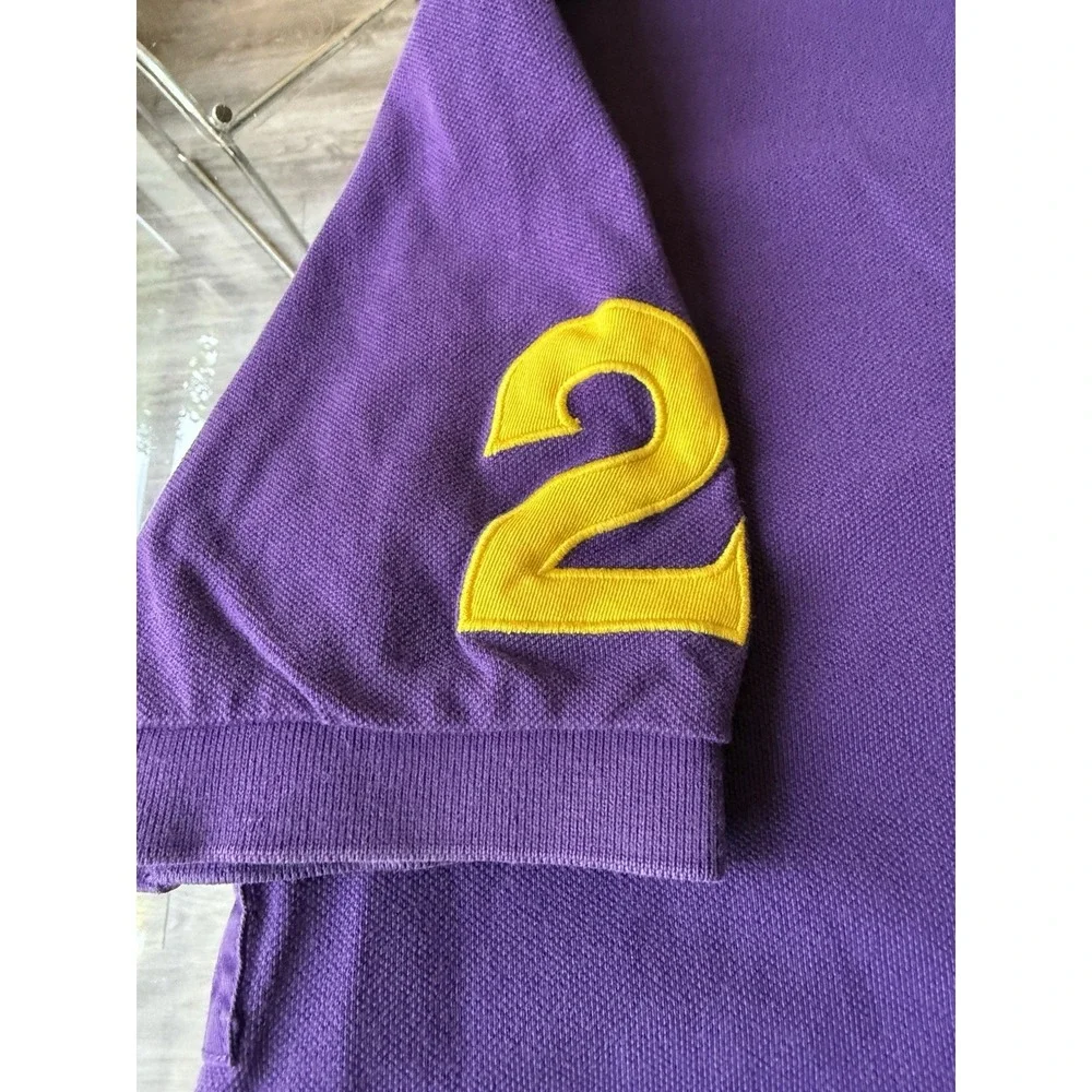 Vintage Polo Ralph Lauren Shirt Mens L New York NY 1967 Purple Yellow 2 Big Pony